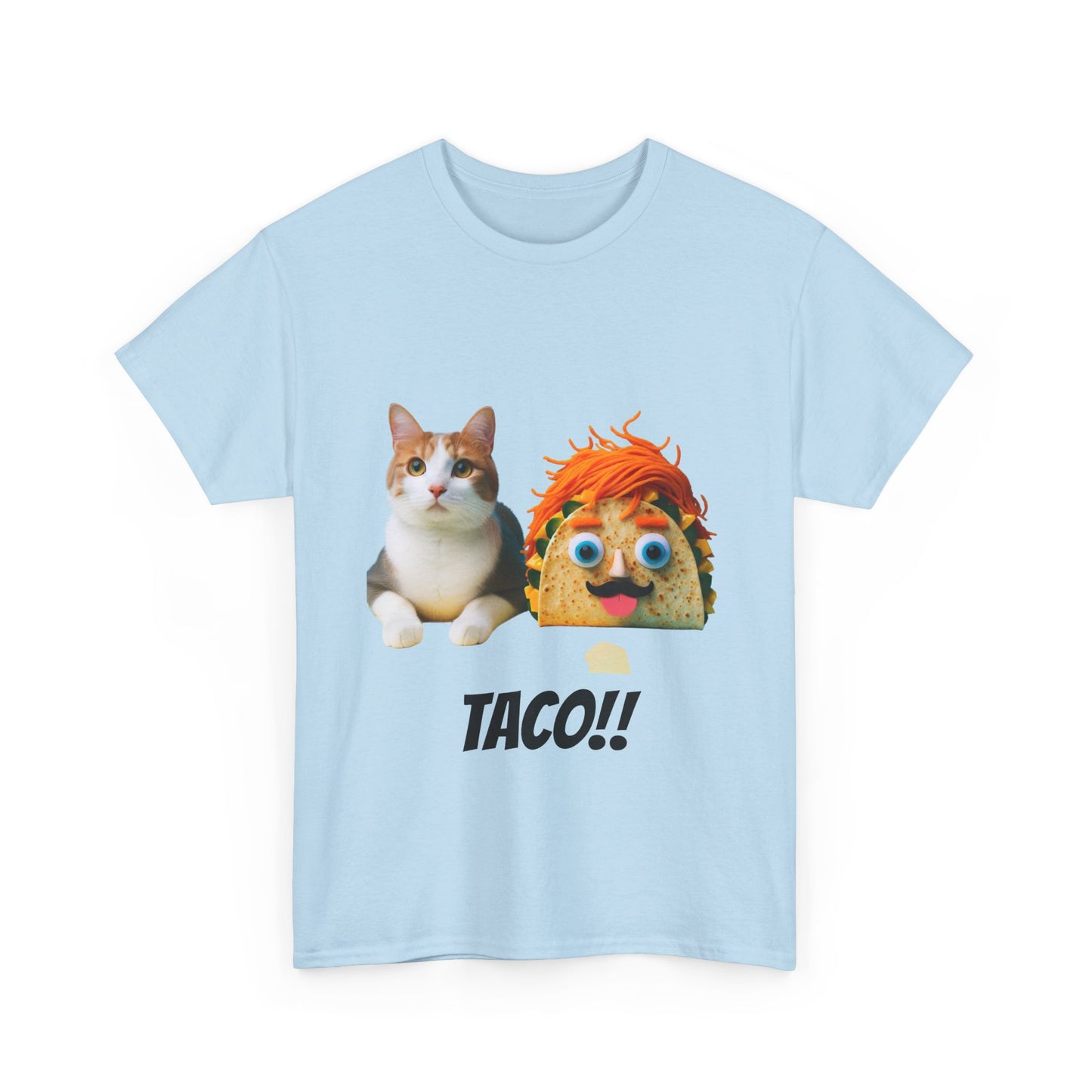 Funny Cat Taco Tee, Unisex Cotton T-Shirt, Gift for Cat Lovers, Cute Pet Shirt, Funny Animal Apparel, Birthday Gifts