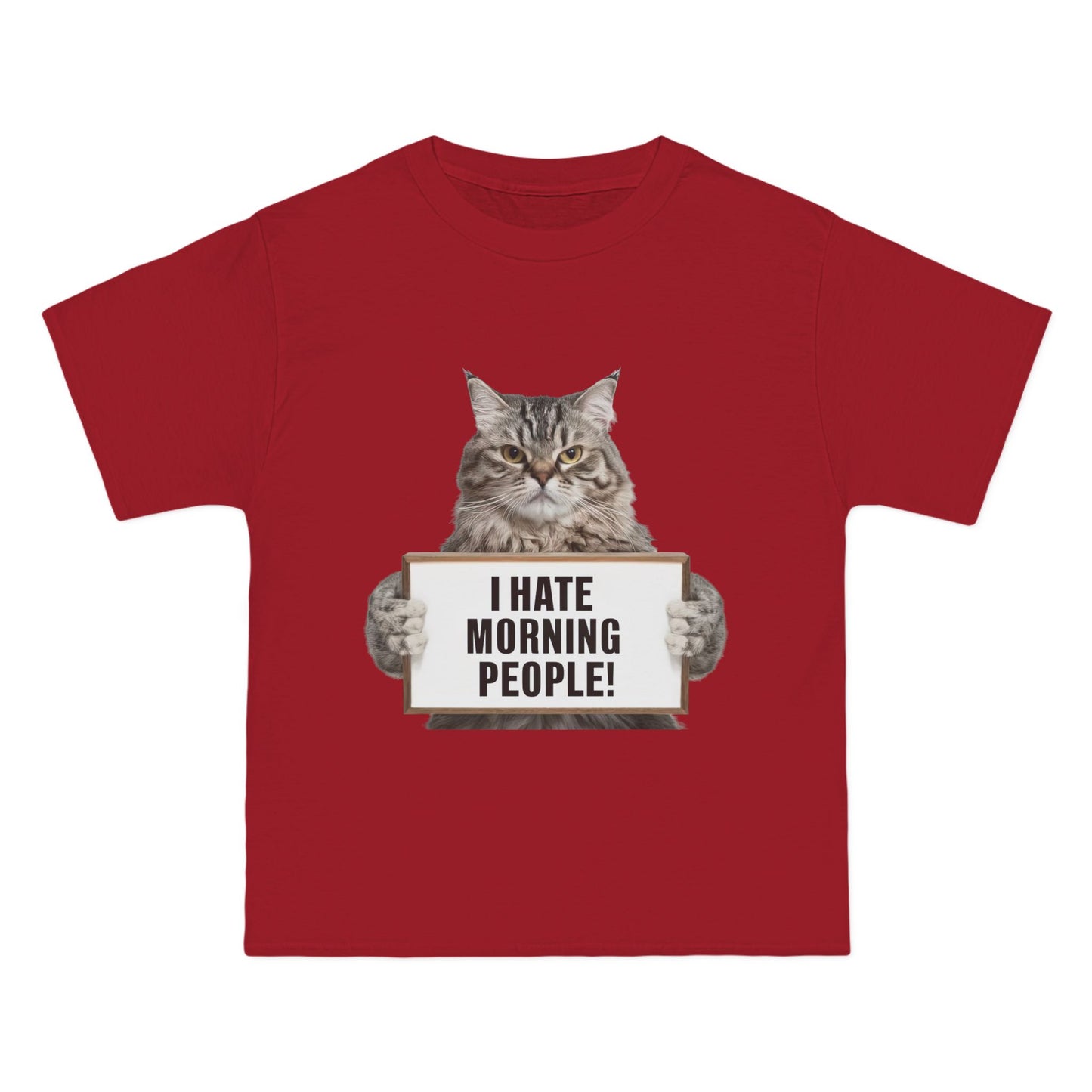 Funny Cat T-Shirt - "I Hate Morning People!"