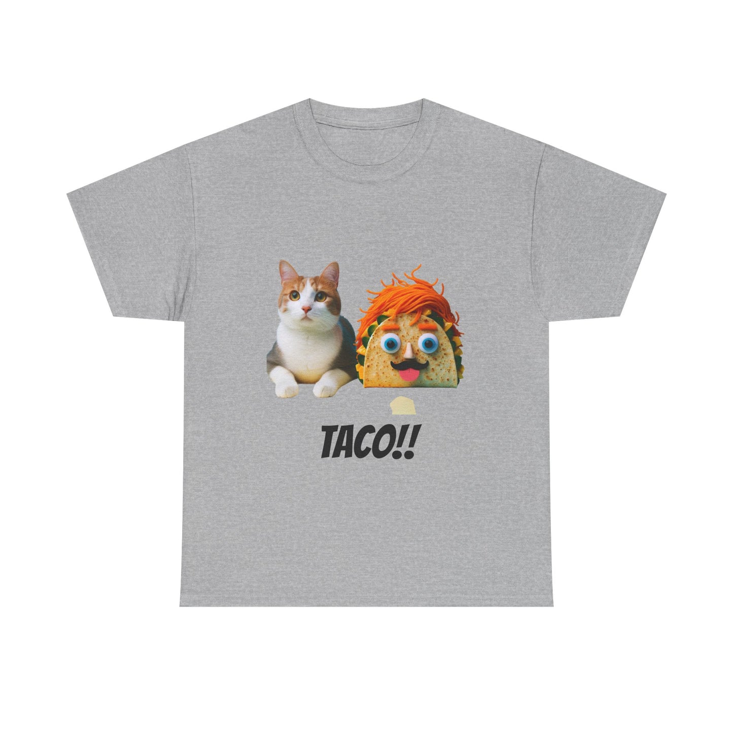 Funny Cat Taco Tee, Unisex Cotton T-Shirt, Gift for Cat Lovers, Cute Pet Shirt, Funny Animal Apparel, Birthday Gifts