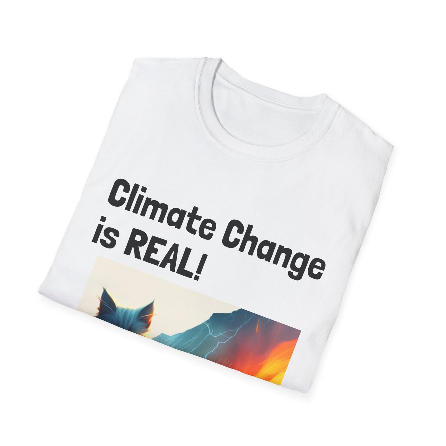 Cat Themed Climate Change T-Shirt