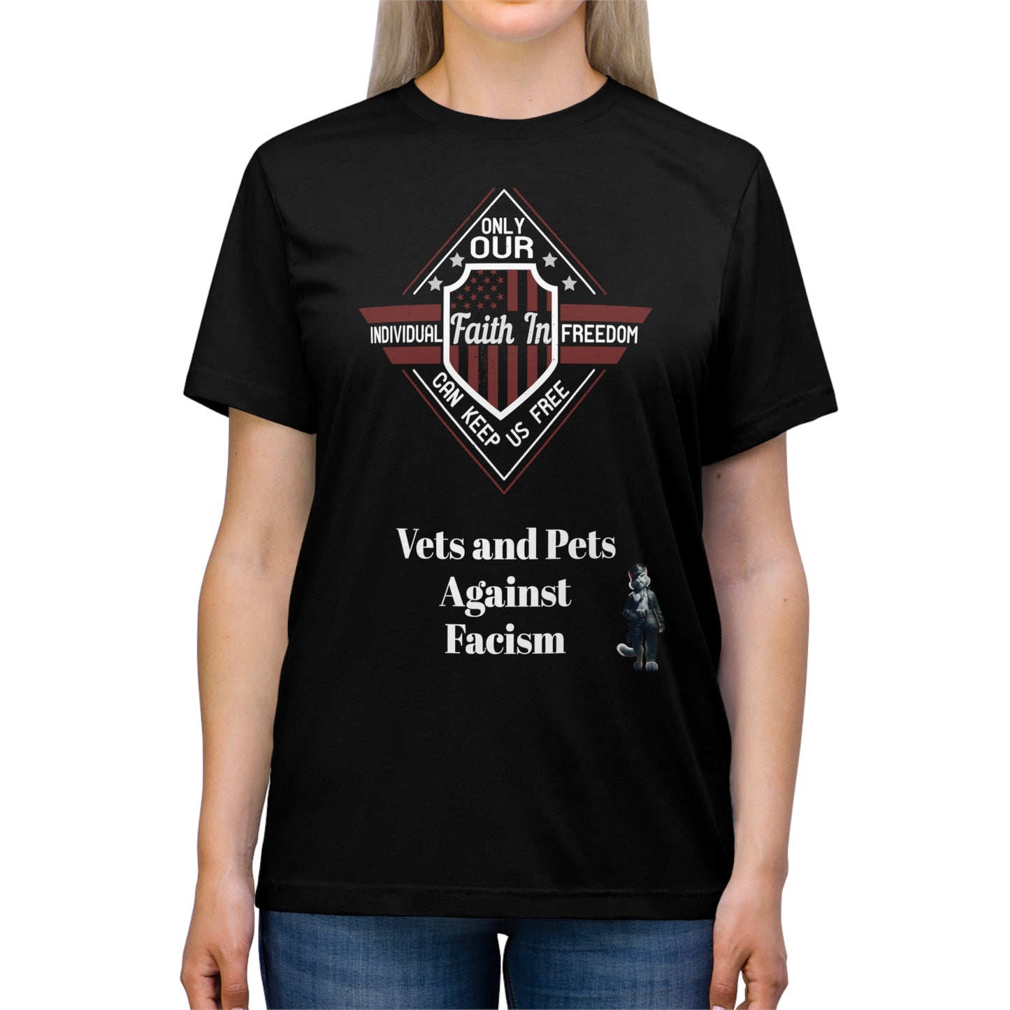 Vets and Pets Against Facism Tee