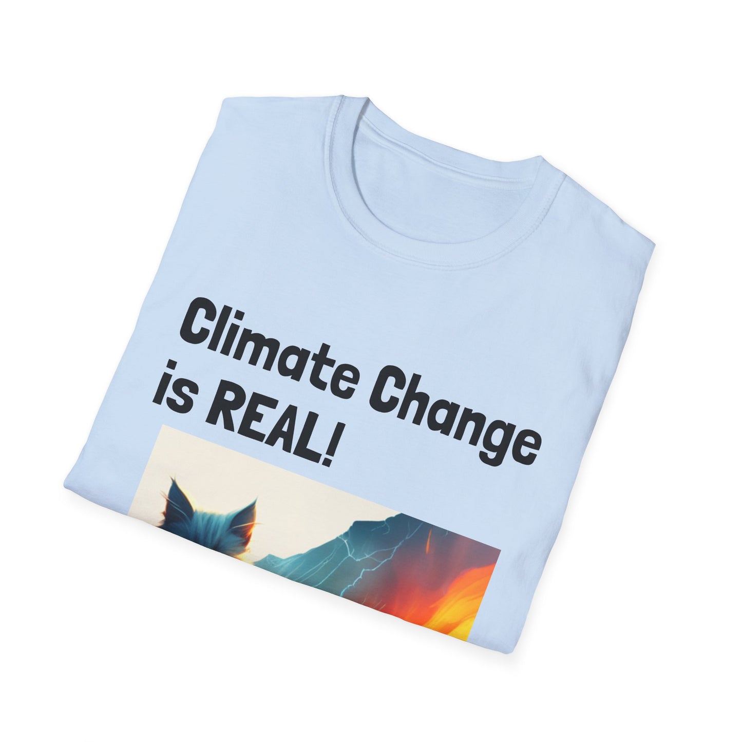 Cat Themed Climate Change T-Shirt