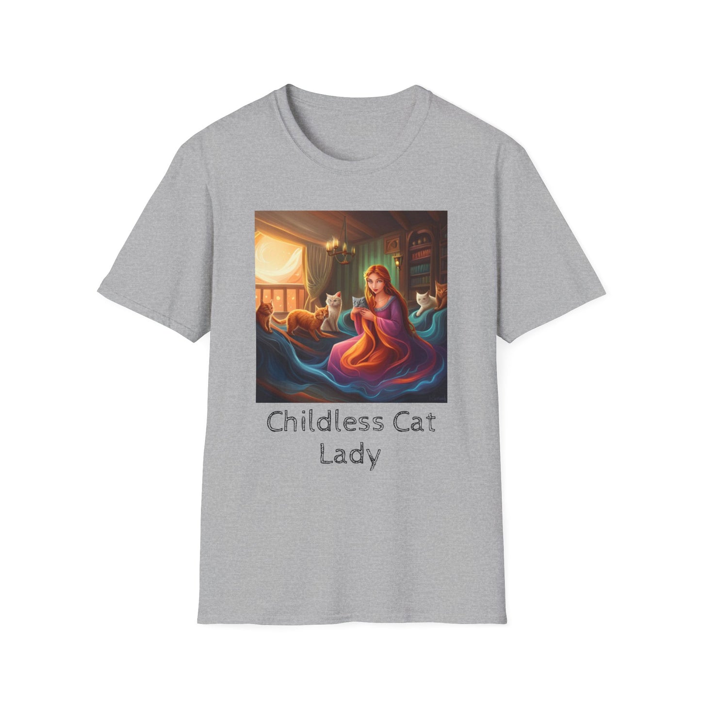 Childless Cat Lady T-Shirt - Unisex Softstyle