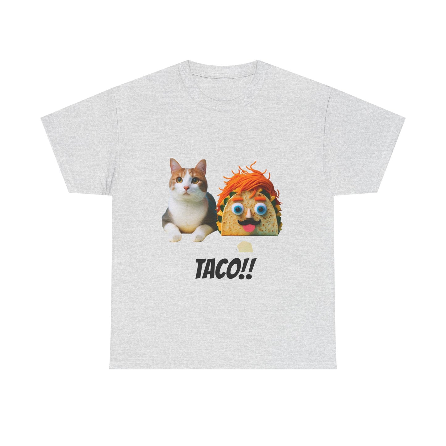 Funny Cat Taco Tee, Unisex Cotton T-Shirt, Gift for Cat Lovers, Cute Pet Shirt, Funny Animal Apparel, Birthday Gifts