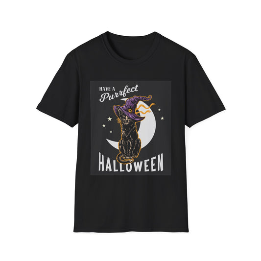 Black Cat Halloween T-Shirt