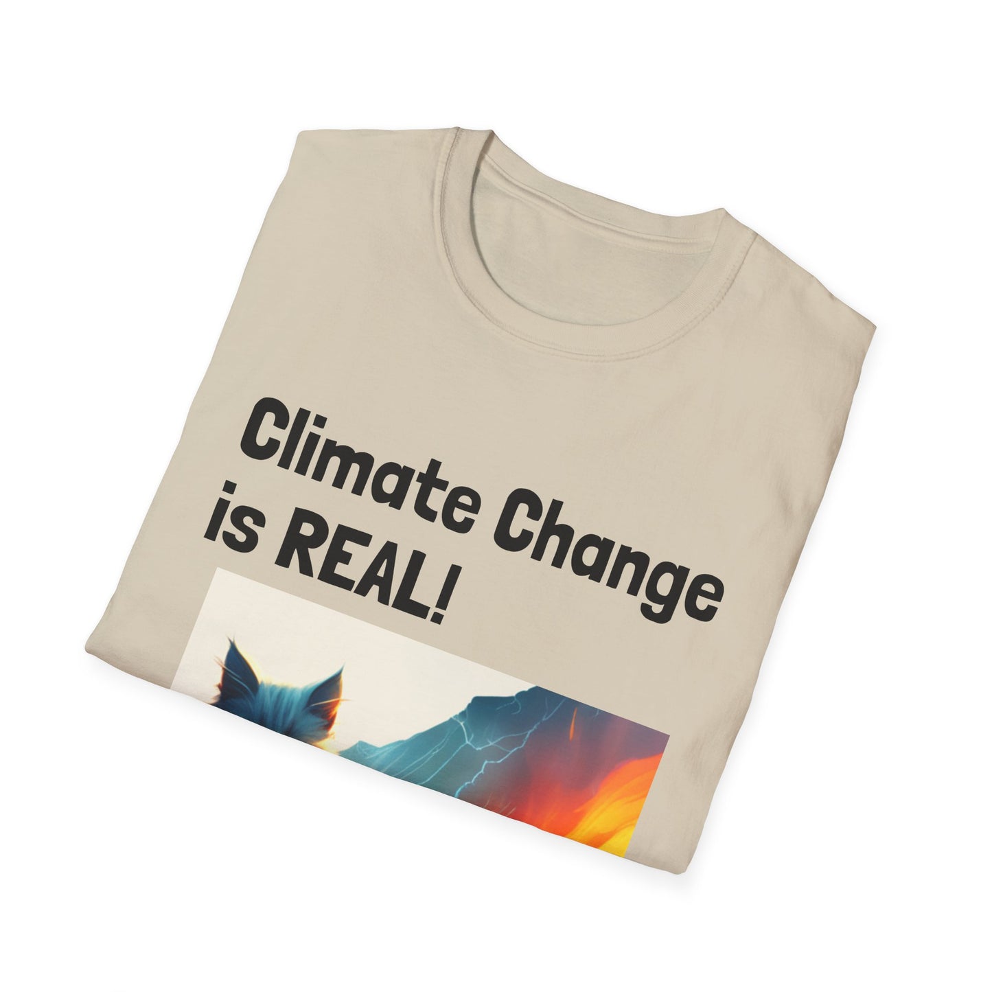 Cat Themed Climate Change T-Shirt