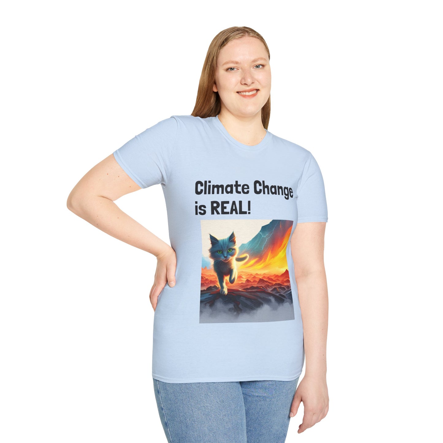 Cat Themed Climate Change T-Shirt