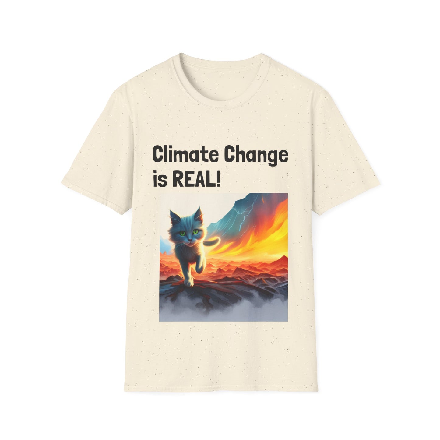 Cat Themed Climate Change T-Shirt