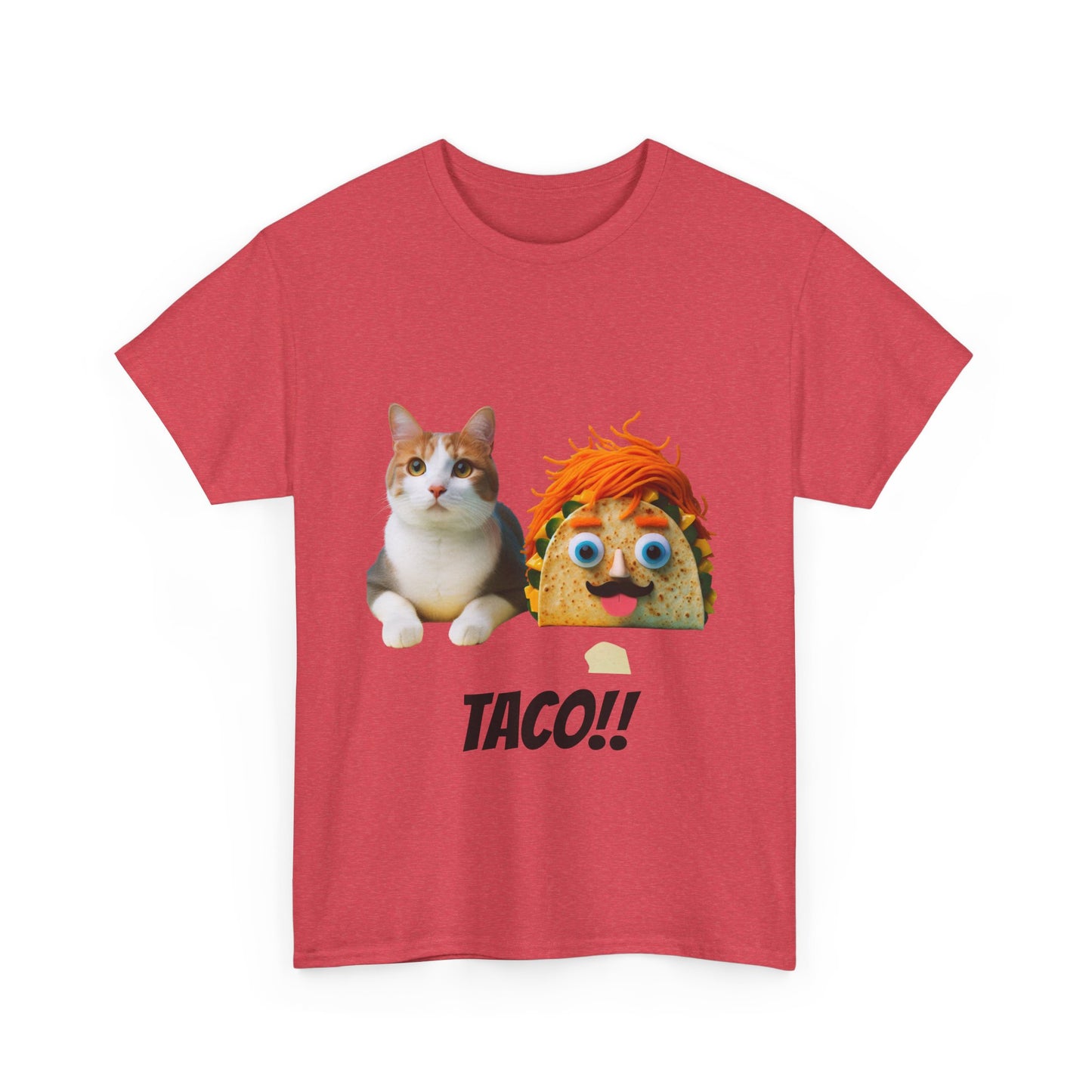 Funny Cat Taco Tee, Unisex Cotton T-Shirt, Gift for Cat Lovers, Cute Pet Shirt, Funny Animal Apparel, Birthday Gifts