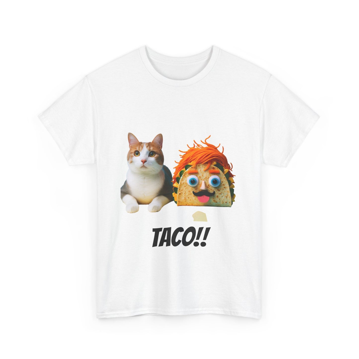 Funny Cat Taco Tee, Unisex Cotton T-Shirt, Gift for Cat Lovers, Cute Pet Shirt, Funny Animal Apparel, Birthday Gifts