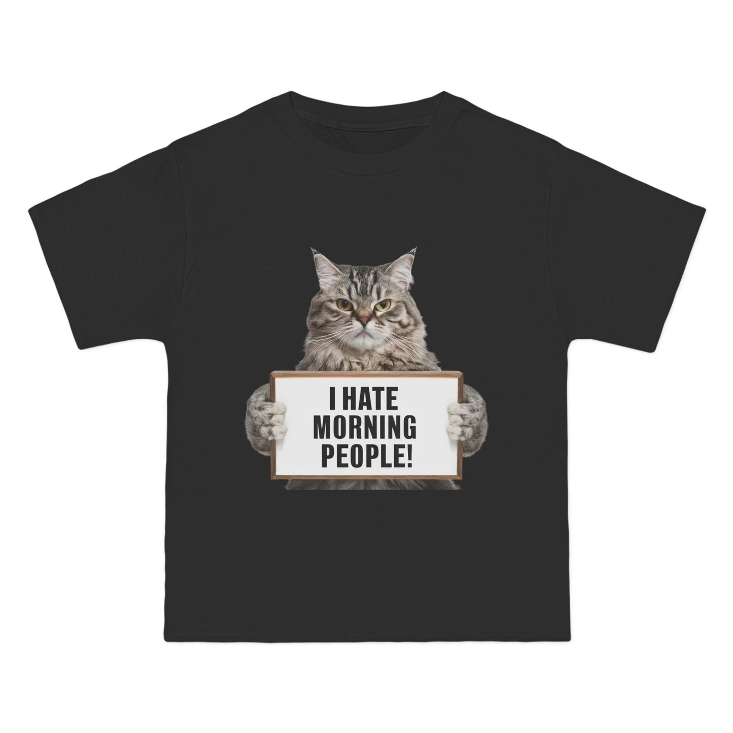 Funny Cat T-Shirt - "I Hate Morning People!"