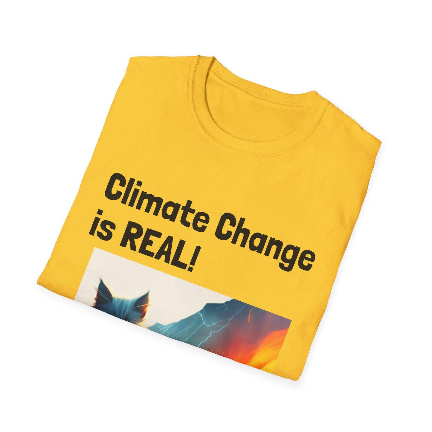 Cat Themed Climate Change T-Shirt