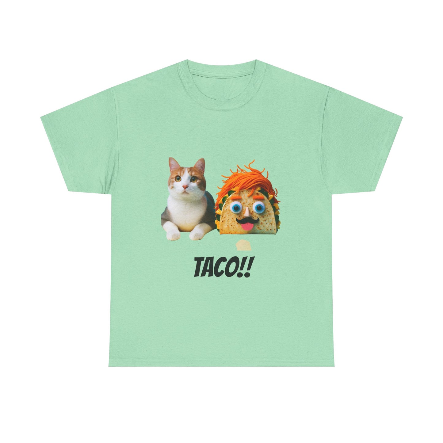 Funny Cat Taco Tee, Unisex Cotton T-Shirt, Gift for Cat Lovers, Cute Pet Shirt, Funny Animal Apparel, Birthday Gifts