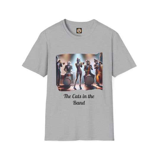 The Cats in the Band Unisex Softstyle T-Shirt - Casual Comfort for Everyday Wear