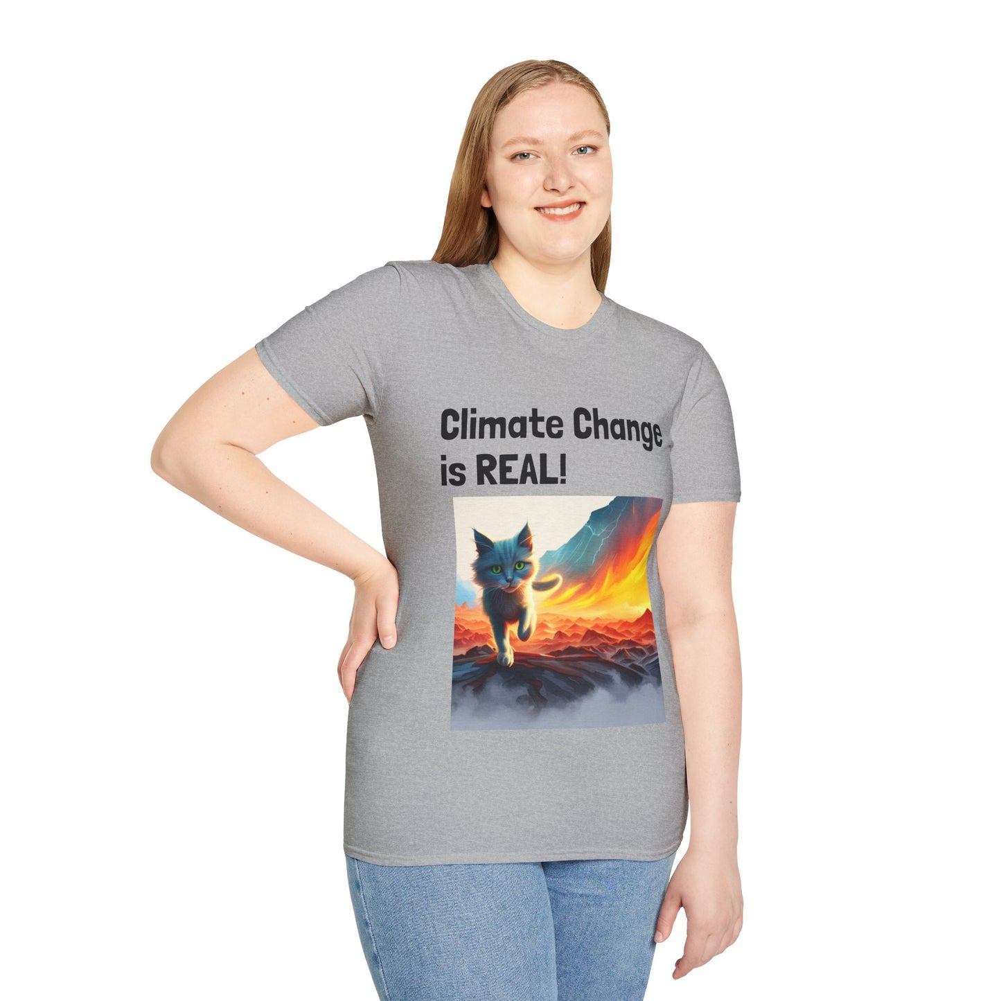 Cat Themed Climate Change T-Shirt
