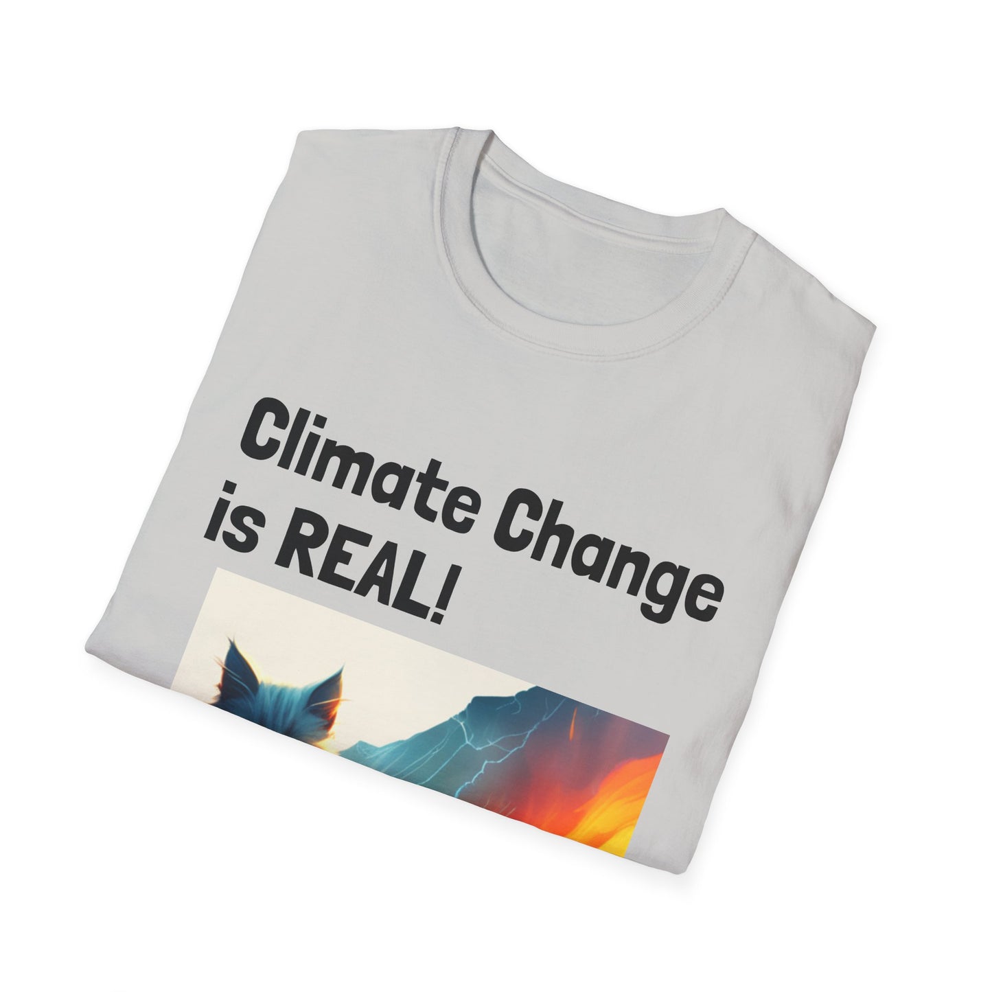 Cat Themed Climate Change T-Shirt