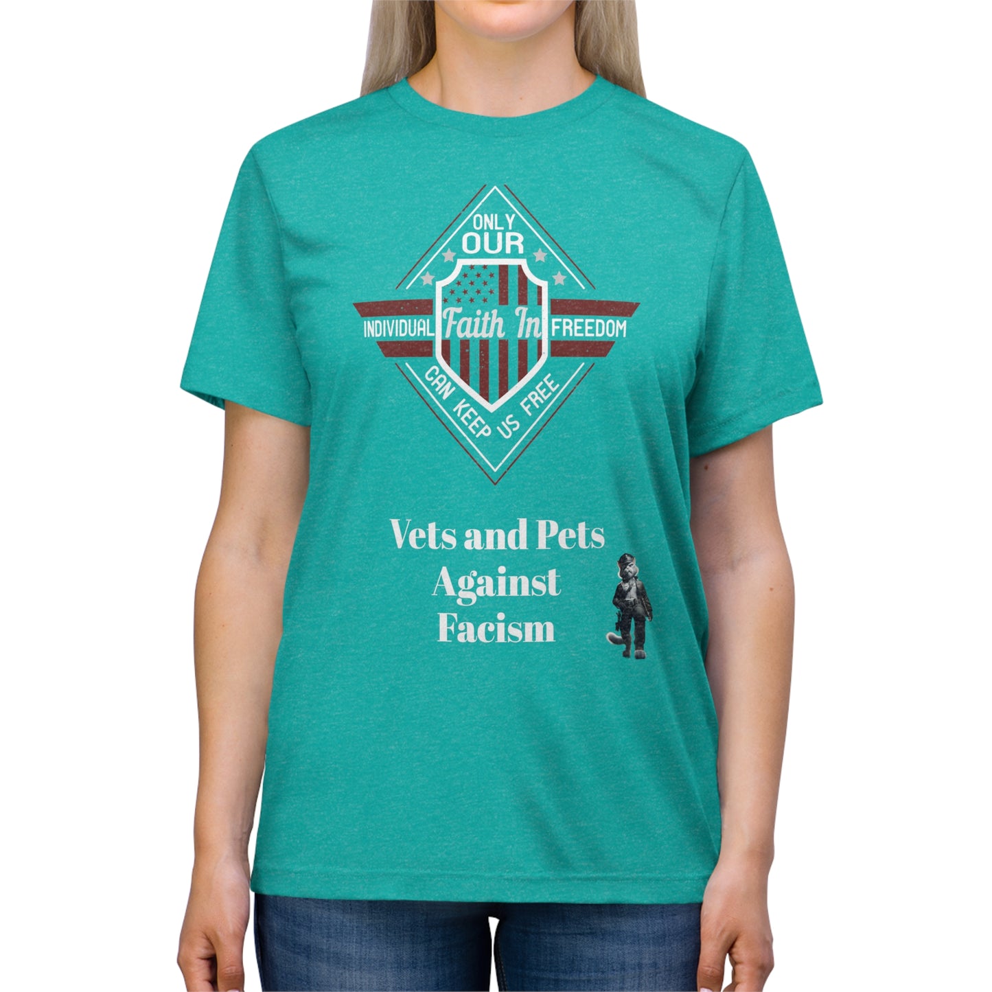 Vets and Pets Against Facism Tee
