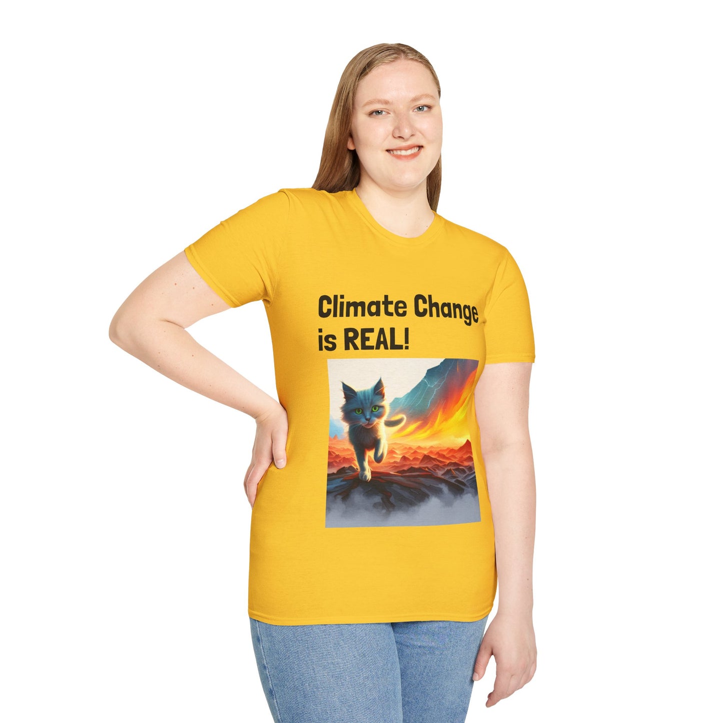 Cat Themed Climate Change T-Shirt