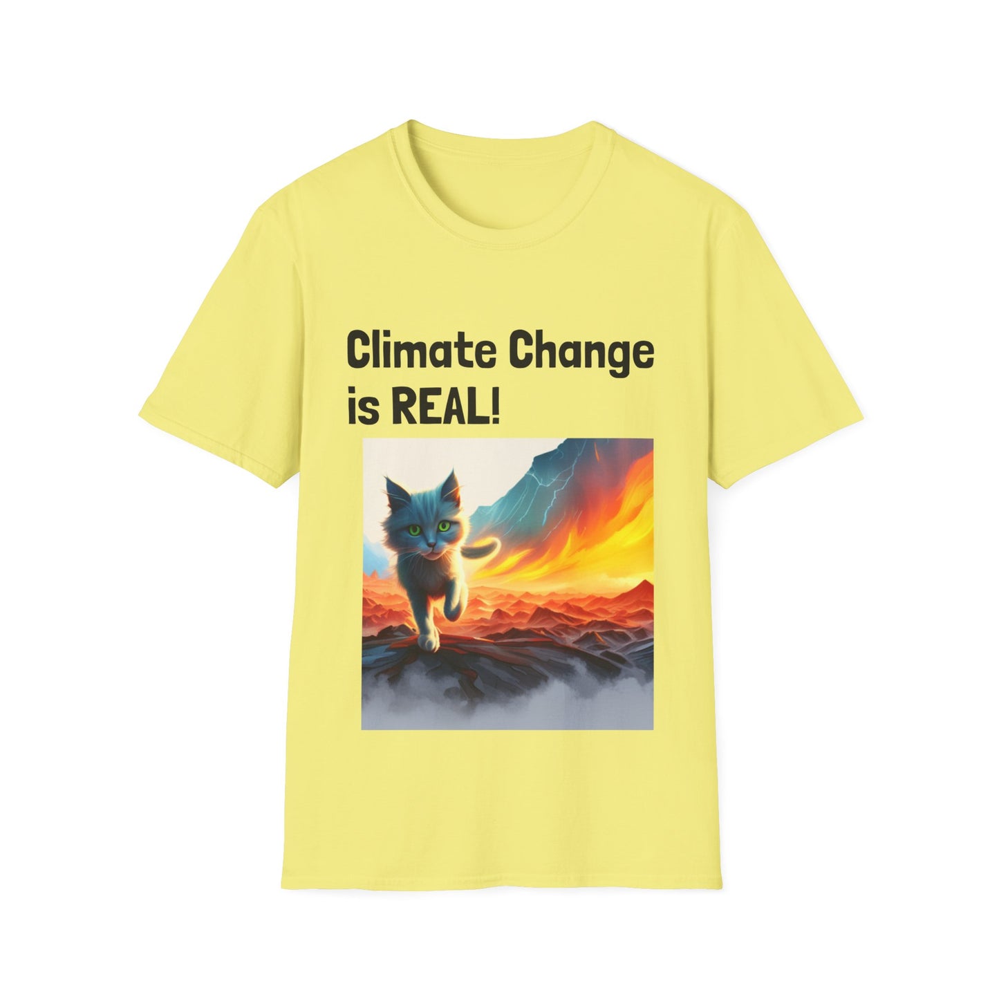 Cat Themed Climate Change T-Shirt