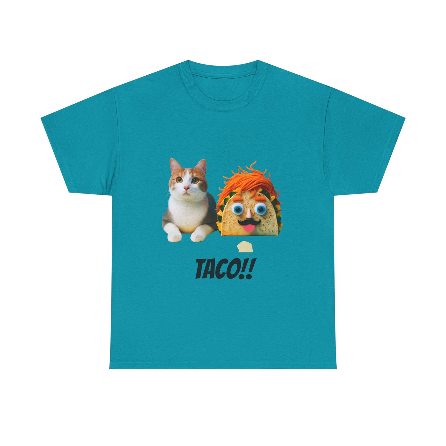 Funny Cat Taco Tee, Unisex Cotton T-Shirt, Gift for Cat Lovers, Cute Pet Shirt, Funny Animal Apparel, Birthday Gifts