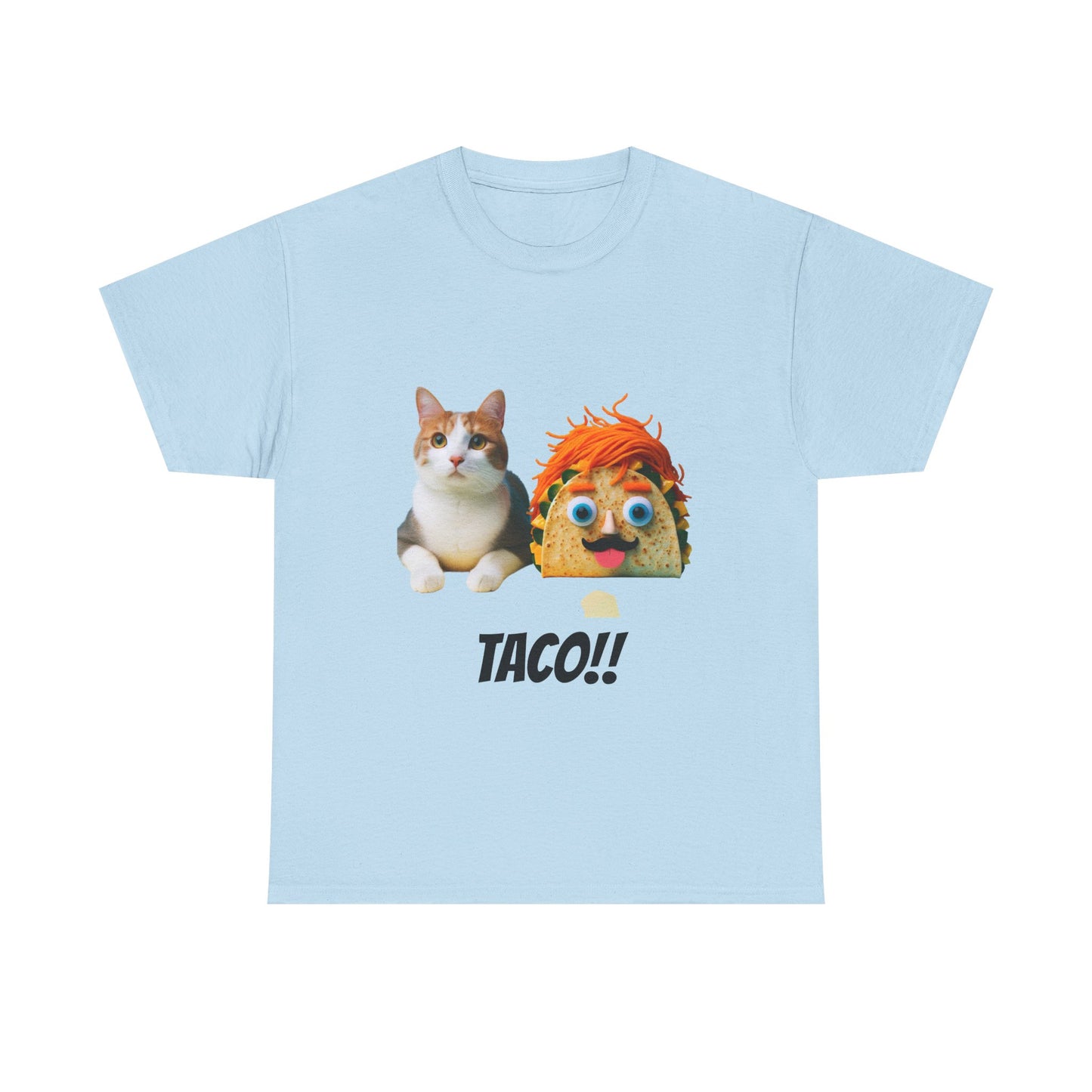 Funny Cat Taco Tee, Unisex Cotton T-Shirt, Gift for Cat Lovers, Cute Pet Shirt, Funny Animal Apparel, Birthday Gifts