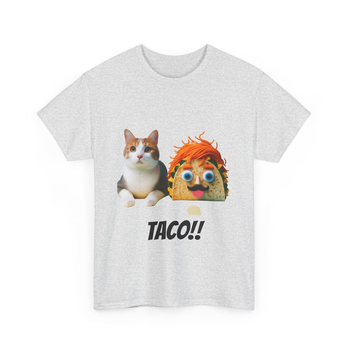 Funny Cat Taco Tee, Unisex Cotton T-Shirt, Gift for Cat Lovers, Cute Pet Shirt, Funny Animal Apparel, Birthday Gifts
