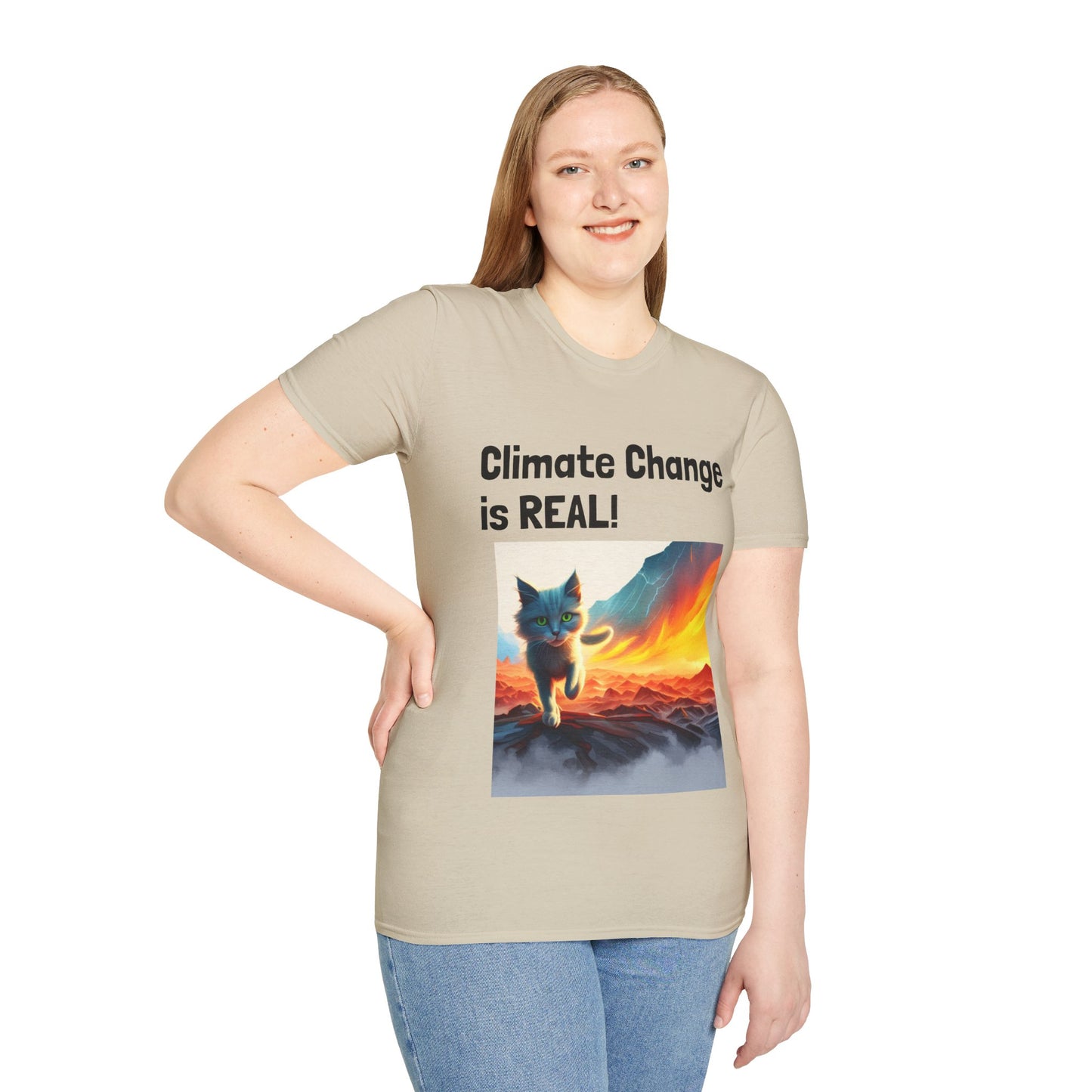 Cat Themed Climate Change T-Shirt