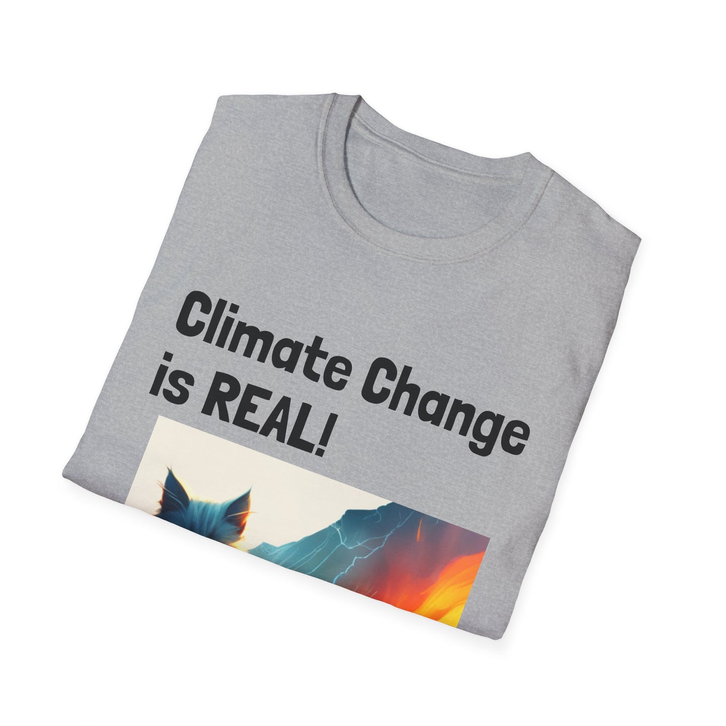 Cat Themed Climate Change T-Shirt