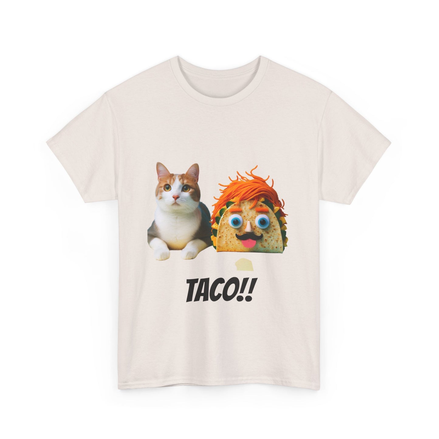 Funny Cat Taco Tee, Unisex Cotton T-Shirt, Gift for Cat Lovers, Cute Pet Shirt, Funny Animal Apparel, Birthday Gifts