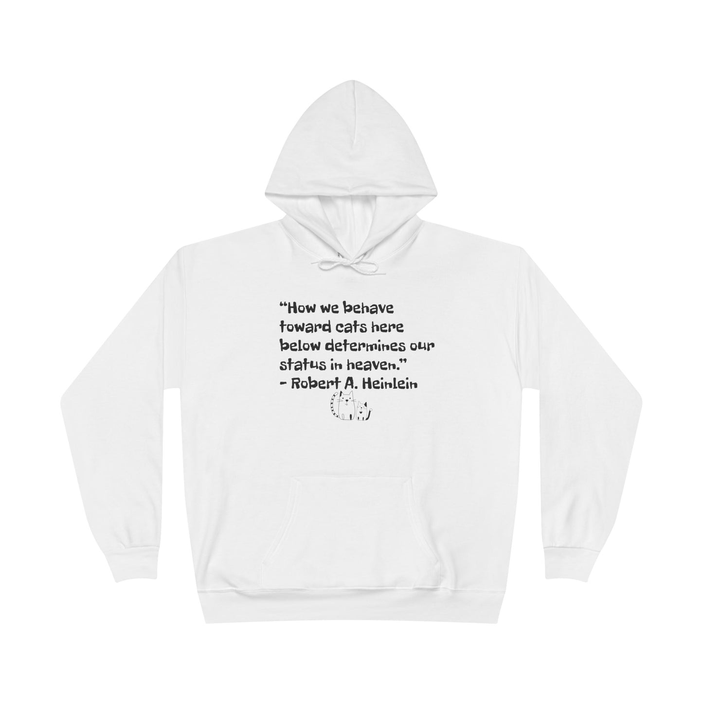 Heinlein Cat Quote Unisex EcoSmart® Pullover Hoodie Sweatshirt