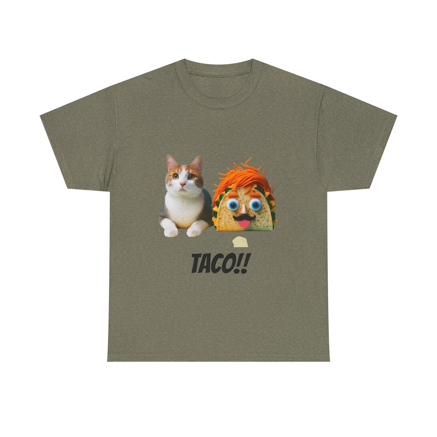 Funny Cat Taco Tee, Unisex Cotton T-Shirt, Gift for Cat Lovers, Cute Pet Shirt, Funny Animal Apparel, Birthday Gifts