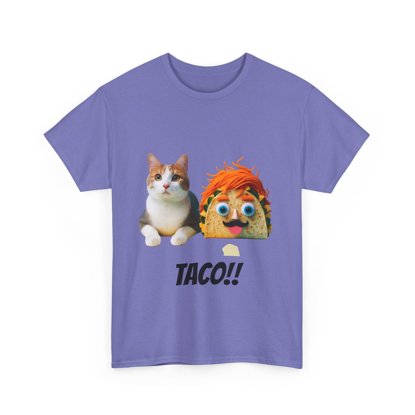 Funny Cat Taco Tee, Unisex Cotton T-Shirt, Gift for Cat Lovers, Cute Pet Shirt, Funny Animal Apparel, Birthday Gifts