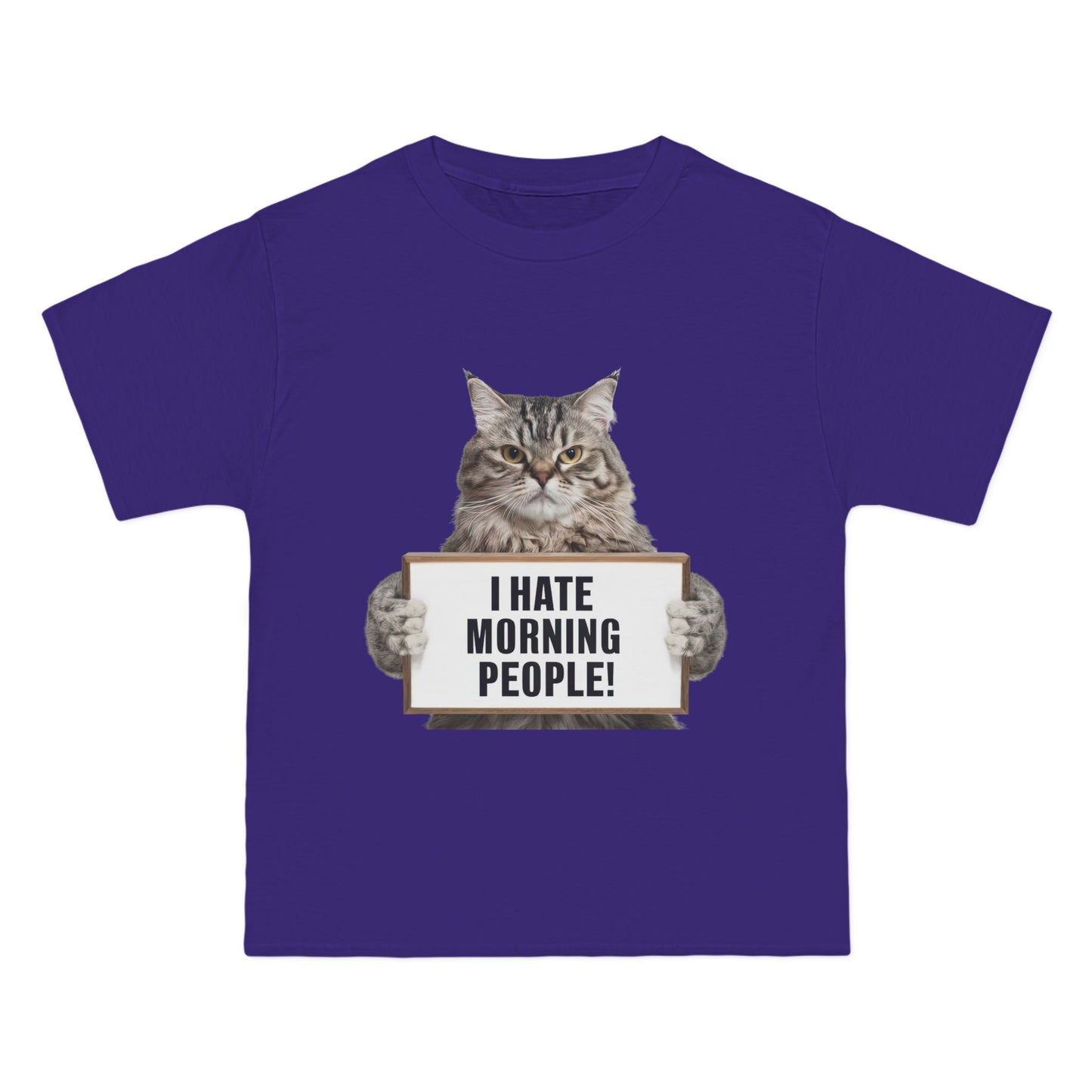 Funny Cat T-Shirt - "I Hate Morning People!"