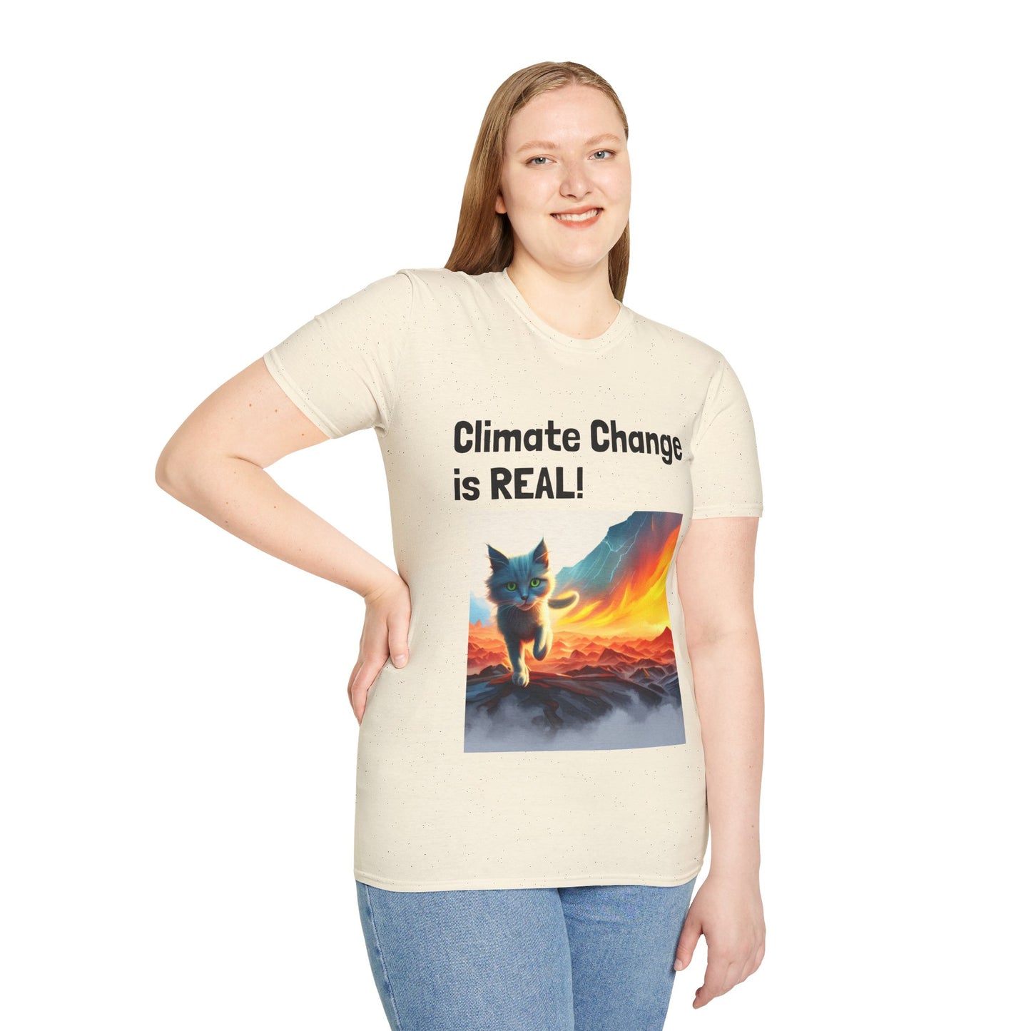 Cat Themed Climate Change T-Shirt