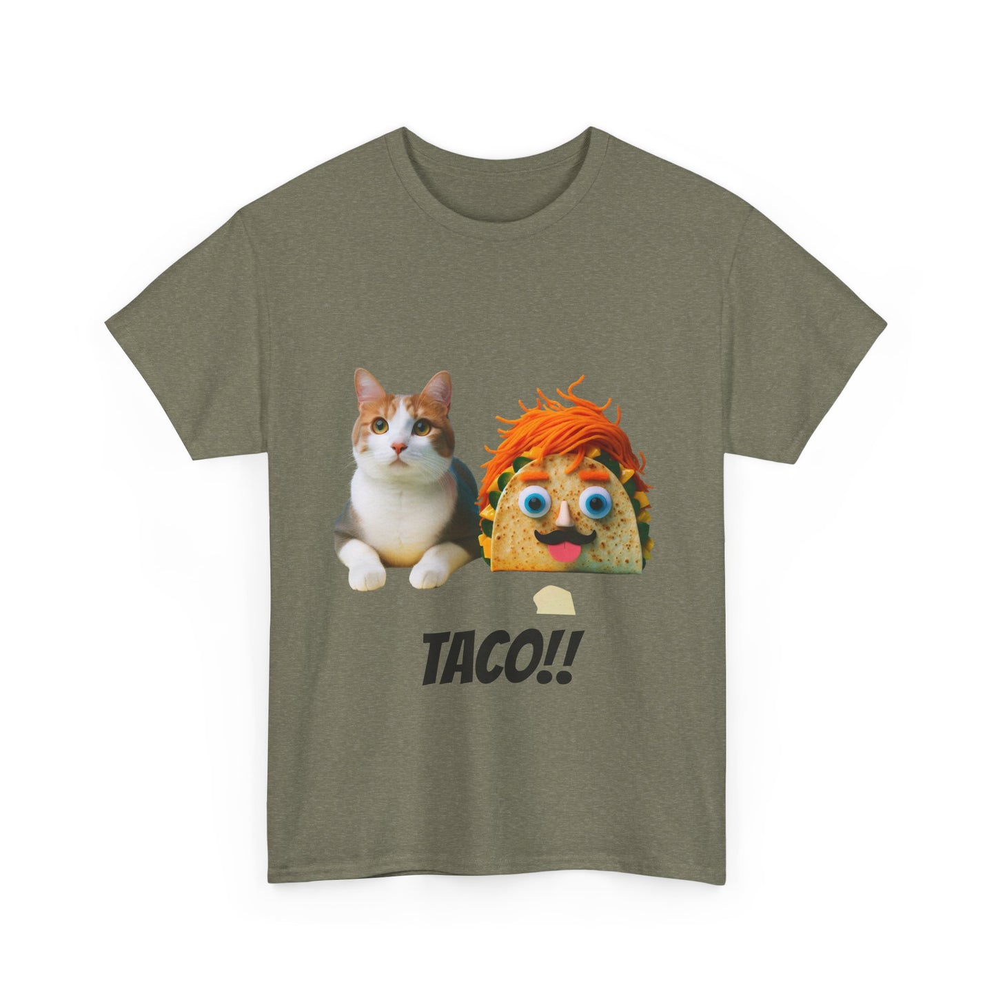 Funny Cat Taco Tee, Unisex Cotton T-Shirt, Gift for Cat Lovers, Cute Pet Shirt, Funny Animal Apparel, Birthday Gifts