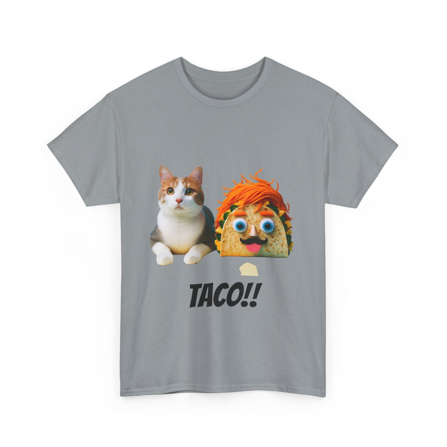 Funny Cat Taco Tee, Unisex Cotton T-Shirt, Gift for Cat Lovers, Cute Pet Shirt, Funny Animal Apparel, Birthday Gifts
